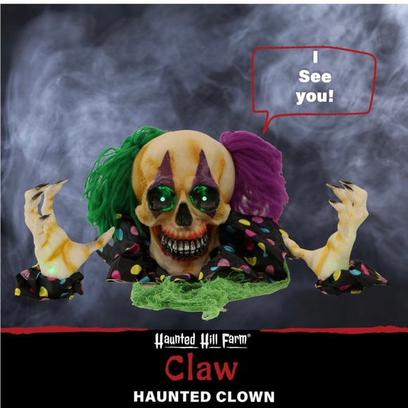 Animated Talking Groundbreaker Skeleton Clown Prop Touch Activated Lights/sounds - Picture 6 of 6